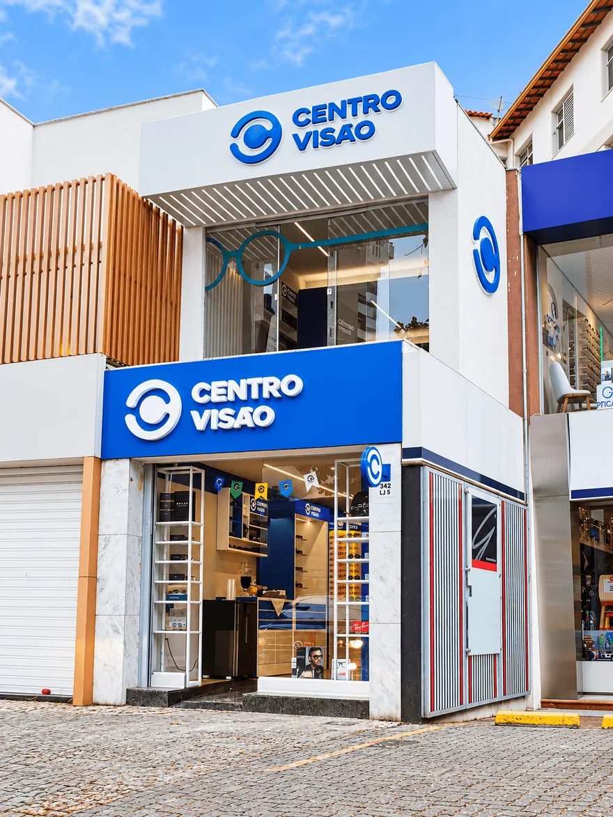Fachada da Centro Visão Mangabeiras, na Avenida dos Bandeirantes.